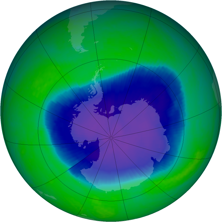 Ozone Map 2001-11-09
